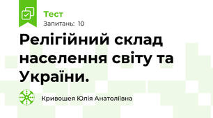 Релігійний склад населення світу та України.