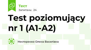 Test poziomujący nr 1 (A1-A2)