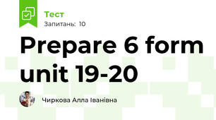 Prepare 6 form unit 19-20