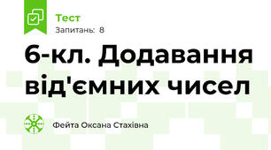 6-кл. Додавання від'ємних чисел