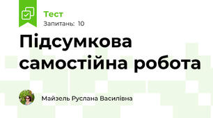 Підсумкова самостійна робота