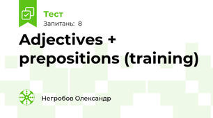 Adjectives + prepositions (training)