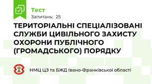 ТЕРИТОРІАЛЬНІ СПЕЦІАЛІЗОВАНІ СЛУЖБИ ЦИВІЛЬНОГО ЗАХИСТУ ОХОРОНИ ПУБЛІЧНОГО (ГРОМАДСЬКОГО) ПОРЯДКУ
