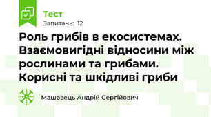 Роль грибів в екосистемах. Взаємовигідні відносини між рослинами та грибами. Корисні та шкідливі гриби