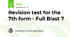  Revision test for the 7th form - Full Blast 7