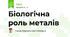 Біологічна роль металів