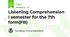 Listening Comprehension I semester for the 7th form(FB)