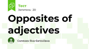 Opposites of adjectives