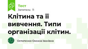 Клітина та її вивчення. Типи організації клітин.