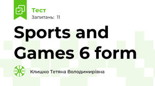 Sports and Games 6 form