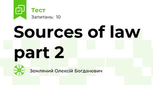 Sources of law part 2