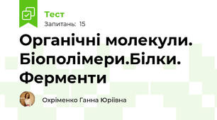 Органічні молекули. Біополімери.Білки. Ферменти