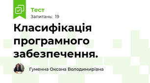 Класифікація програмного забезпечення. 