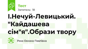 І.Нечуй-Левицький. "Кайдашева сім"я".Образи твору