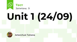 Unit 1 (24/09)
