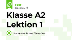 Klasse A2 Lektion 1