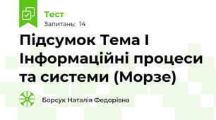 Підсумок Тема І Інформаційні процеси та системи (Морзе)
