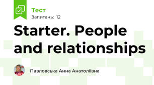 Starter. People and relationships