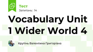Vocabulary Unit 1 Wider World 4