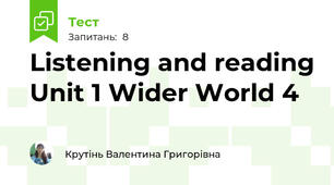 Listening and reading Unit 1 Wider World 4