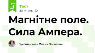 Магнітне поле. Сила Ампера.