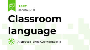 Classroom language