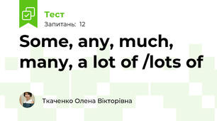 Some, any, much, many, a lot of /lots of