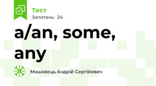 a/an, some, any