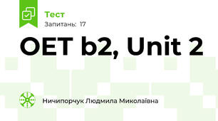 OET b2, Unit 2