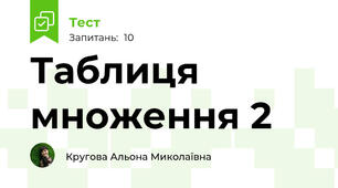 Таблиця множення 2