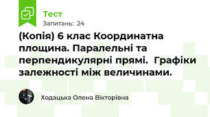 (Копія) 6 клас Координатна площина. Паралельні та перпендикулярні прямі.  Графіки залежності між величинами.