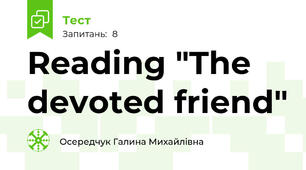 Reading "The devoted friend" 