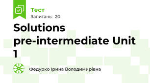 Solutions pre-intermediate Unit 1