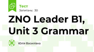 ZNO Leader B1, Unit 3 Grammar