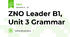 ZNO Leader B1, Unit 3 Grammar