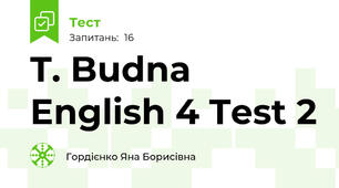 T. Budna English 4 Test 2