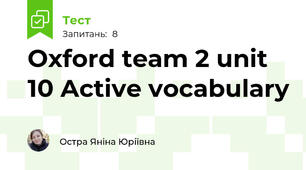 Oxford team 2 unit 10 Active vocabulary