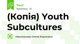 (Копія) Youth Subcultures