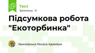  Підсумкова робота "Екоторбинка"