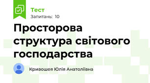  Просторова структура світового господарства