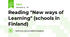 Reading "New ways of Learning" (schools in Finland)