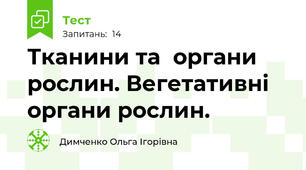 Тканини та  органи рослин. Вегетативні органи рослин. 