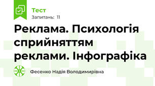 Реклама. Психологія сприйняттям реклами. Інфографіка