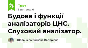 Будова і функції аналізаторів ЦНС. Слуховий аналізатор.