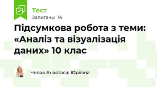 Підсумкова робота з теми: «Аналіз та візуалізація даних» 10 клас