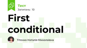 First conditional