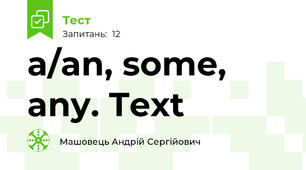 a/an, some, any. Text