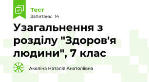 Узагальнення з розділу "Здоров'я людини", 7 клас