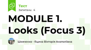 MODULE 1. Looks (Focus 3)