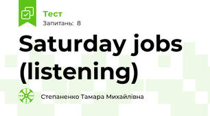 Saturday jobs (listening)
